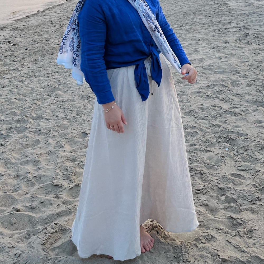 Cream/white maxi skirt